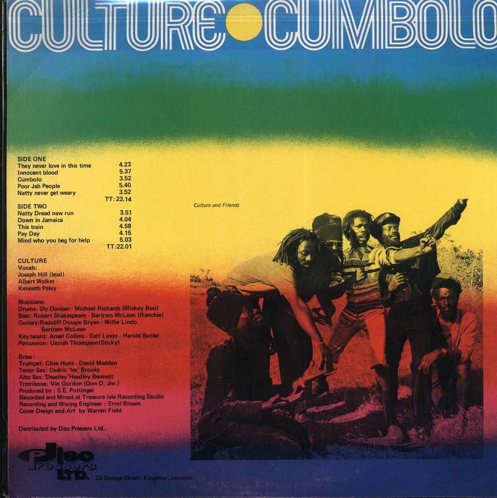 Culture - Cumbolo (ltd. ed.) (colored vinyl) vinyl LP back cover