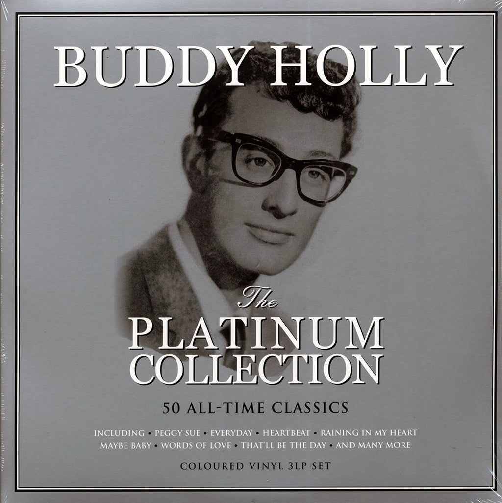 Buddy Holly - The Platinum Collection (50 tracks) (3xLP) (white vinyl) vinyl LP front cover