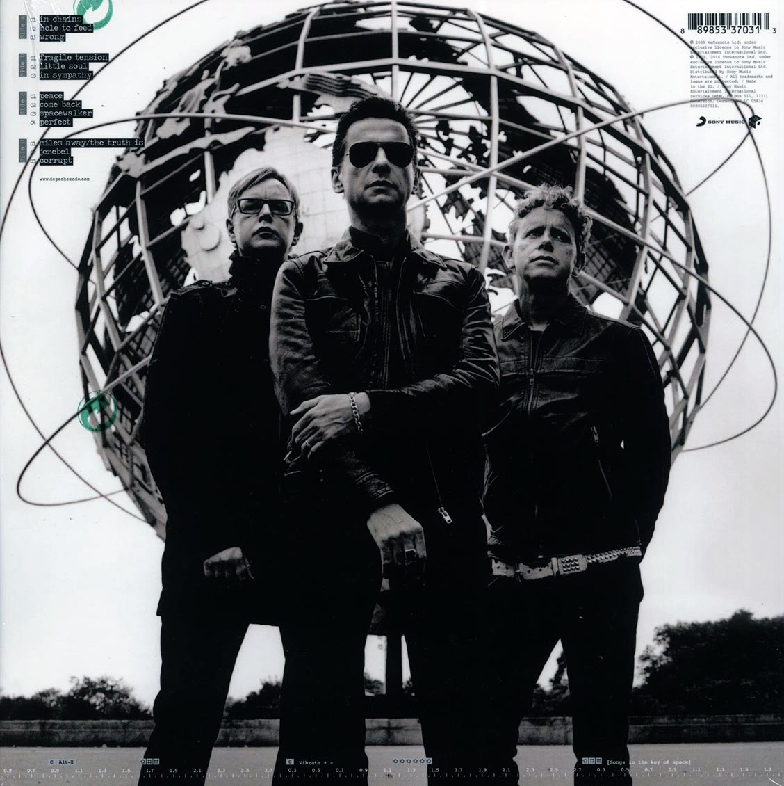 Depeche Mode - Sounds Of The Universe (2xLP) (180g) vinyl LP back cover