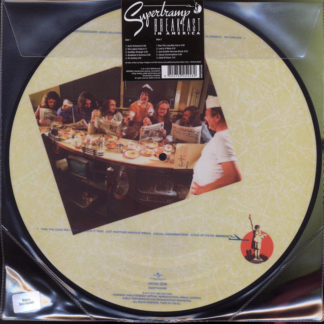 Supertramp - Breakfast In America (picture disc) vinyl LP back cover