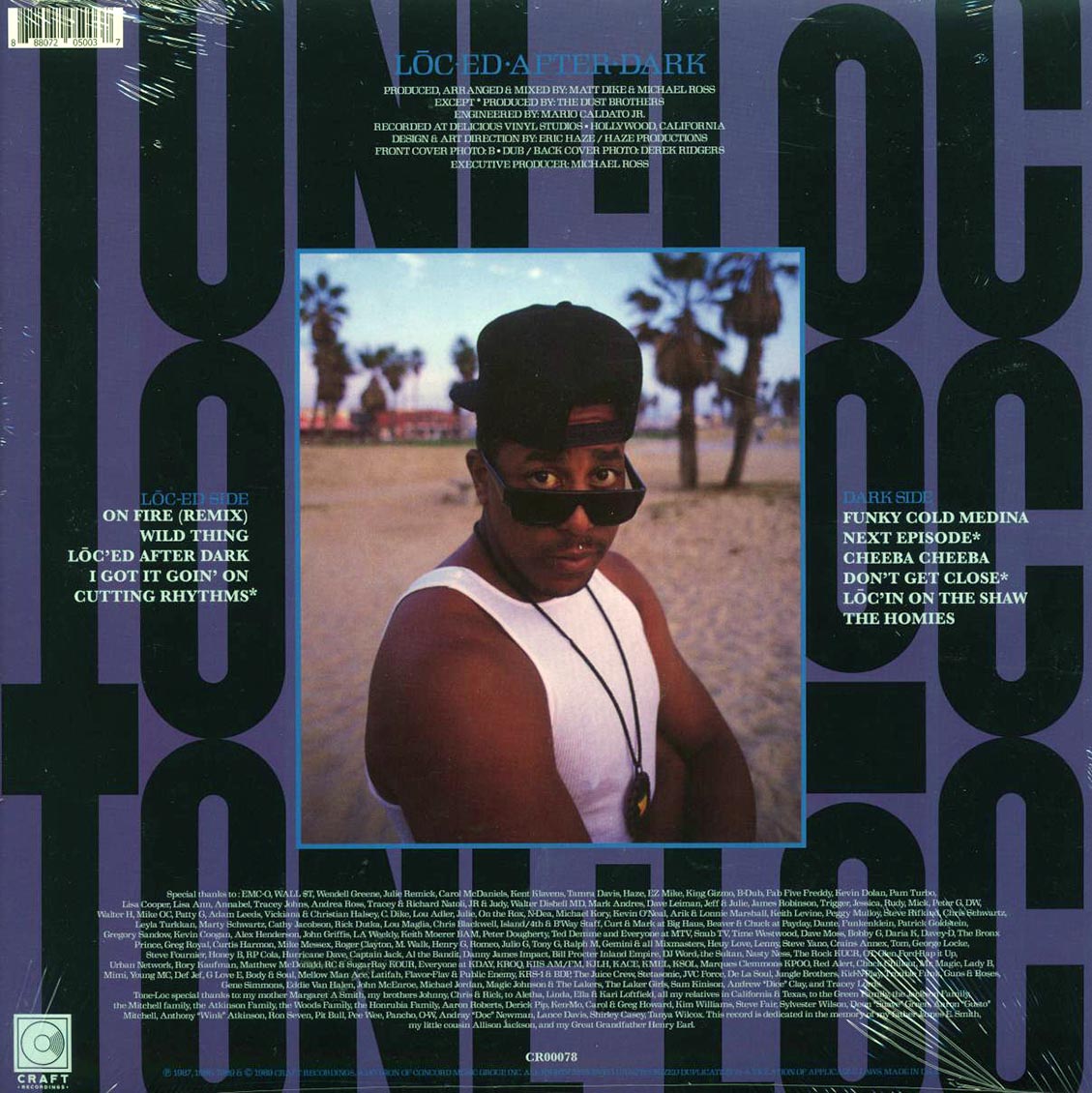 Tone-Loc - Loc'ed After Dark (180g) vinyl LP back cover