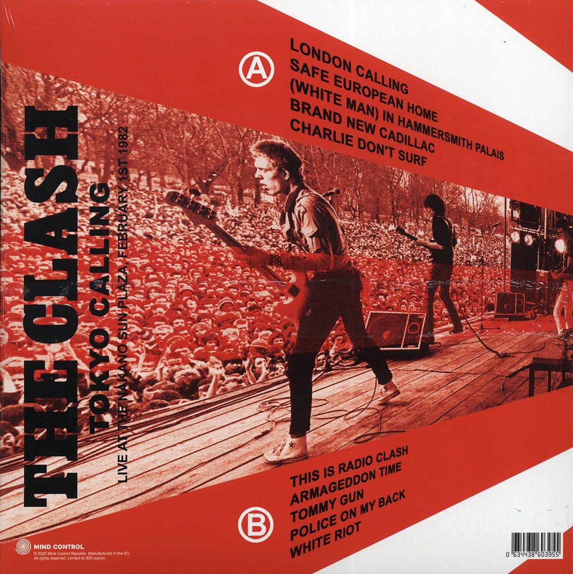 The Clash - Tokyo Calling: Live At The Nakano Sun Plaza, February 1st 1982 (ltd. 500 copies made) vinyl LP back cover