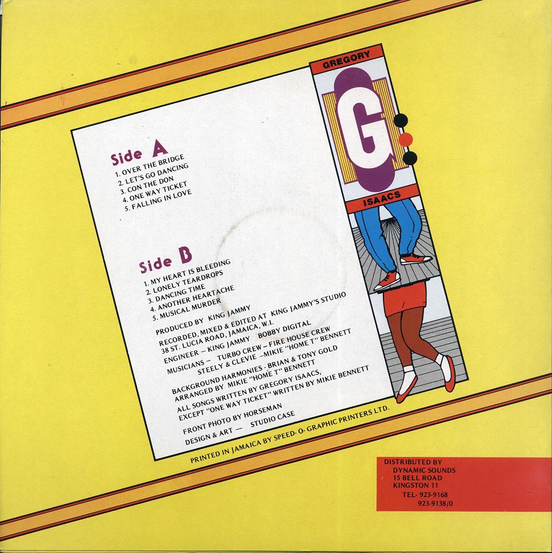 Gregory Isaacs - Let's Go Dancing (Jamaica press) (orig. press) vinyl LP back cover