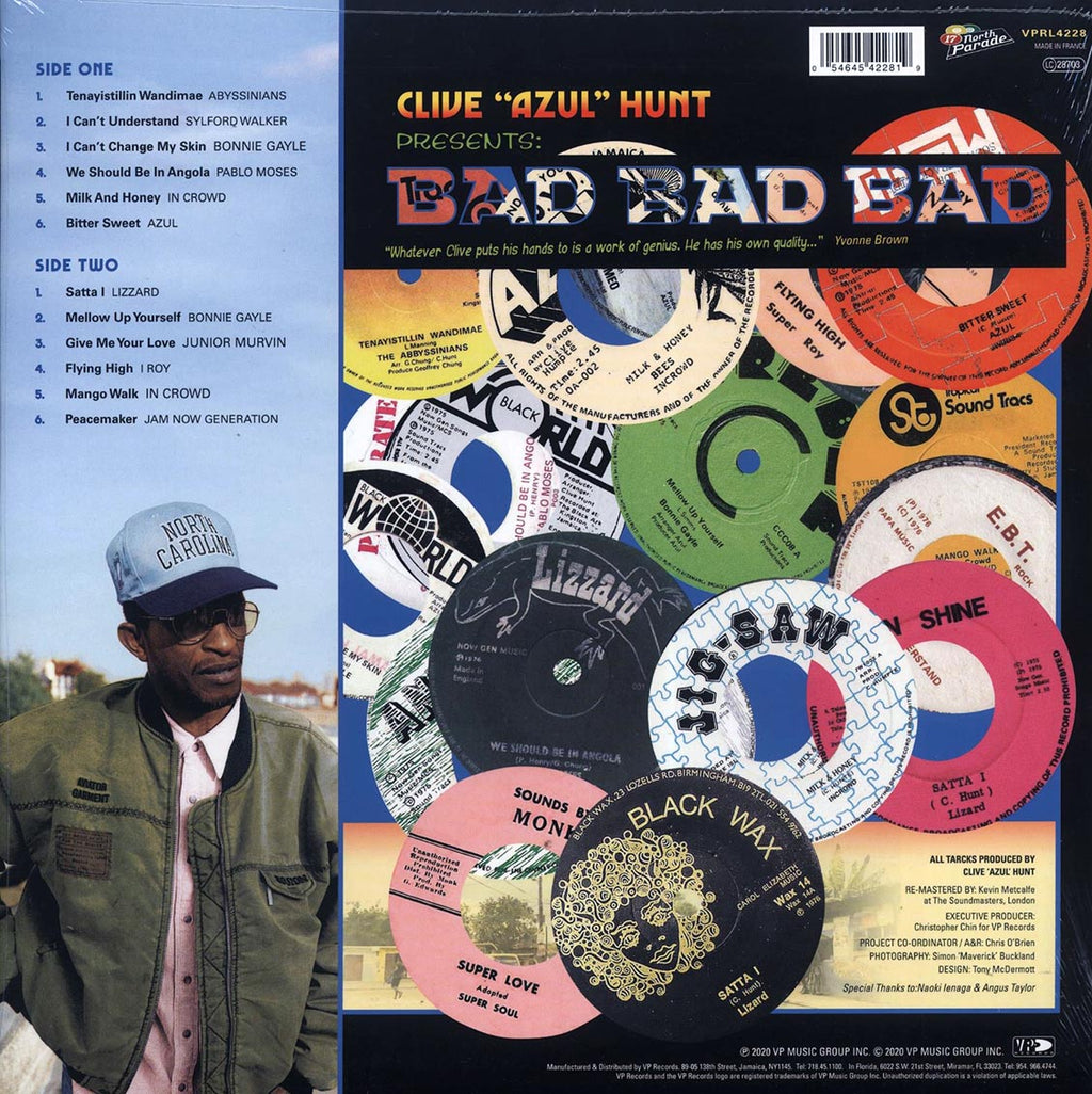The Abyssinians, Sylford Walker, Pablo Moses, Etc. - Clive Hunt Presents Bad Bad Bad vinyl LP back cover