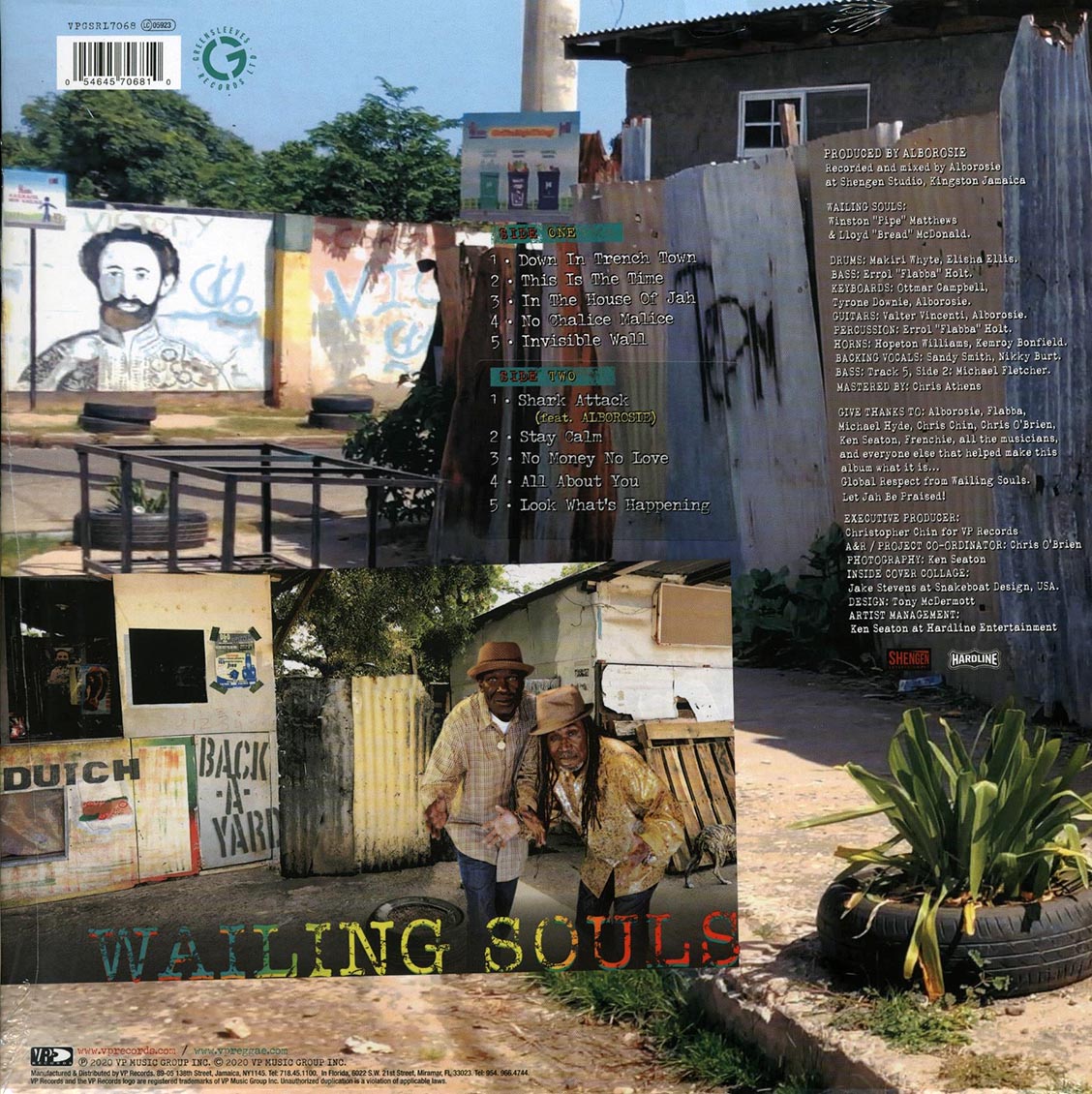 Wailing Souls - Back A Yard vinyl LP back cover