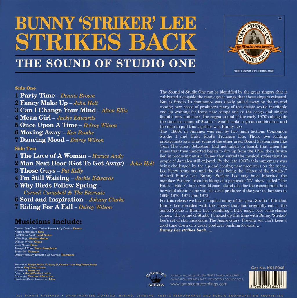 Alton Ellis, Ken Boothe, Dennis Brown, Etc. - Bunny Strikes Lee Strikes Back: The Sound Of Studio One, The Hitmaker From Jamaica (180g) vinyl LP back cover
