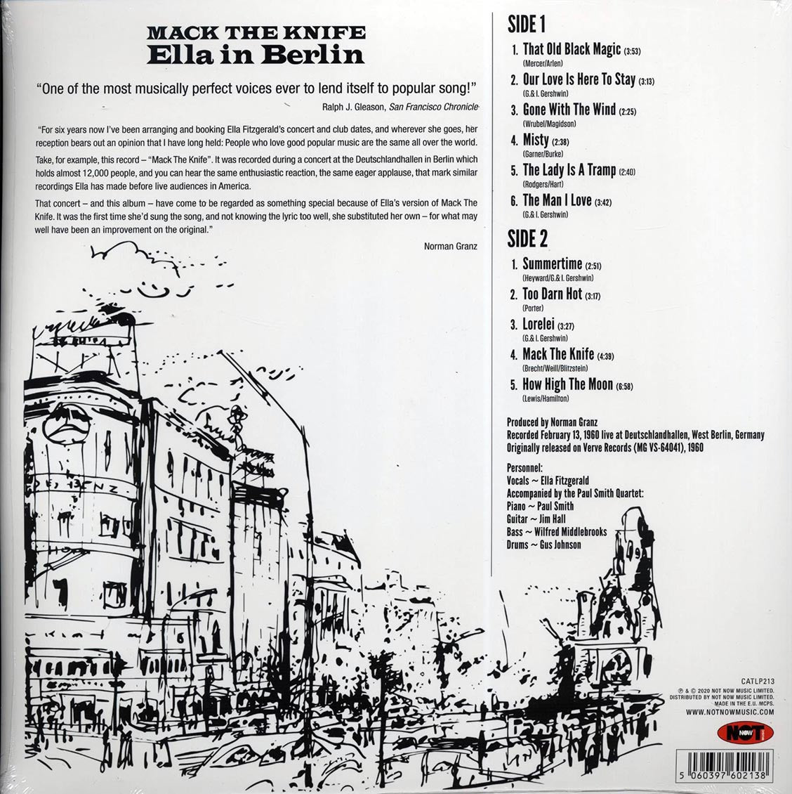 Ella Fitzgerald - Mack The Knife: Ella In Berlin (180g) vinyl LP back cover
