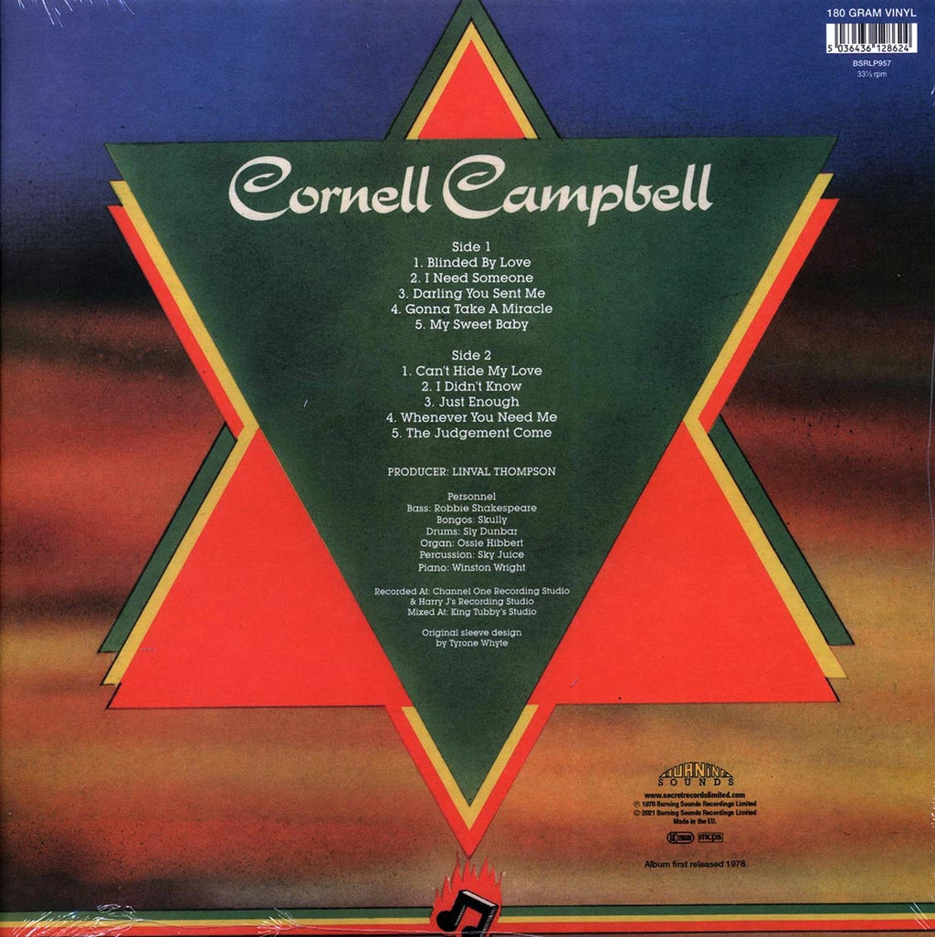 Cornell Campbell - Sweet Baby (180g) vinyl LP back cover
