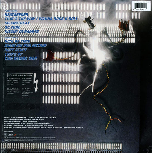 AC/DC - Blow Up Your Video (180g) vinyl LP back cover