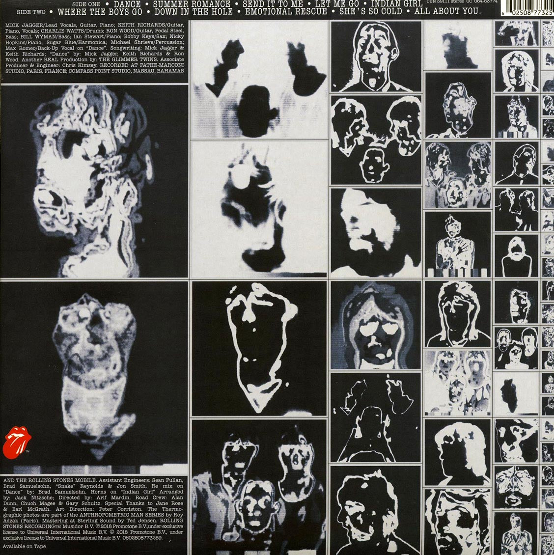 The Rolling Stones - Emotional Rescue (180g) (remastered) vinyl LP back cover
