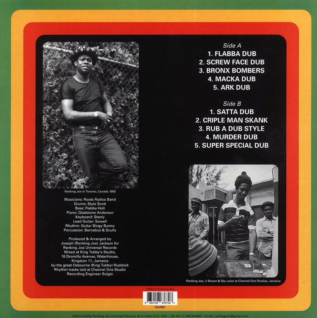 Errol Flabba Holt - Roots Radics Dub vinyl LP back cover