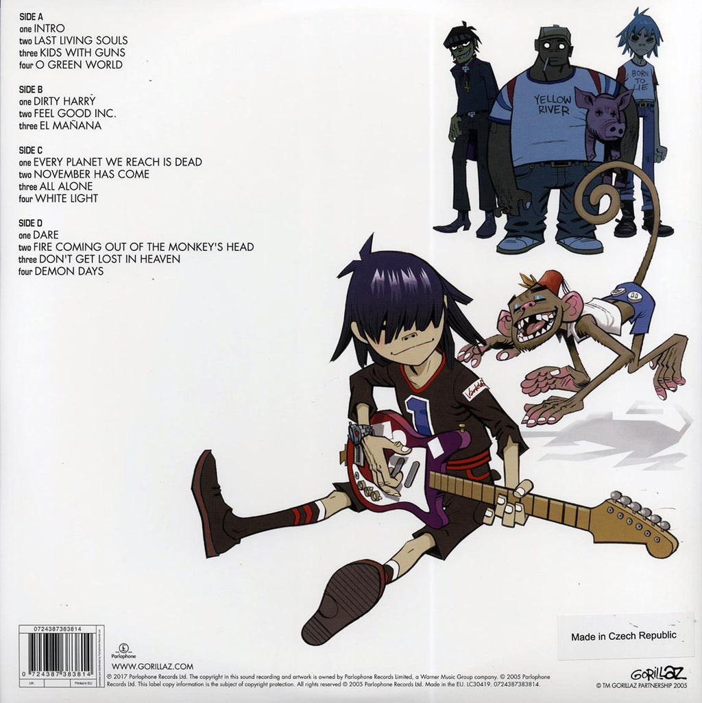Gorillaz - Demon Days (2xLP) (180g) vinyl LP back cover
