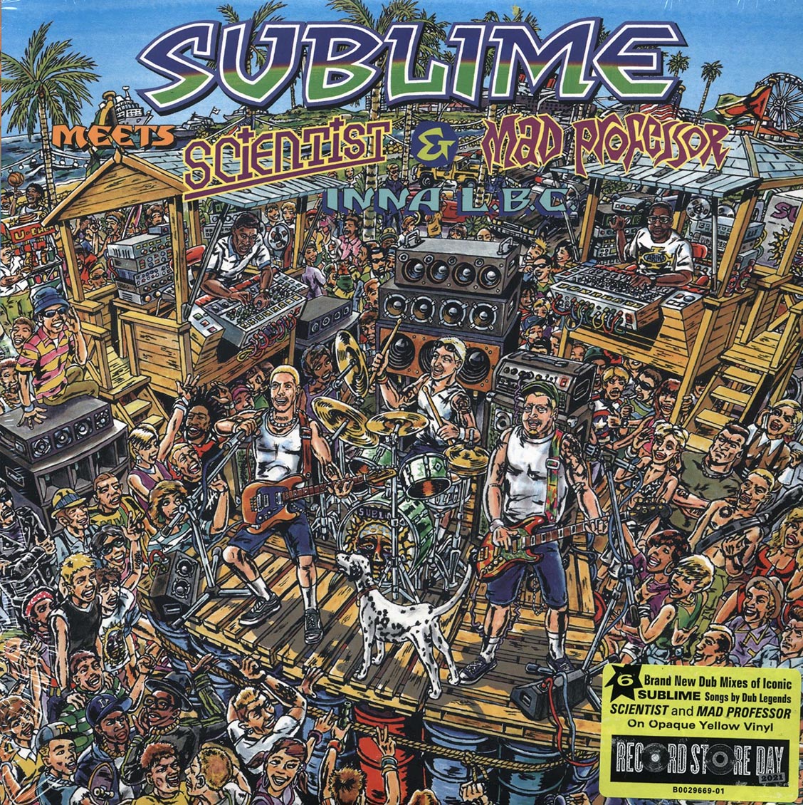 Sublime, Scientist, Mad Professor - Sublime Meets Scientist & Mad Professor (RSD 2021) (yellow vinyl) vinyl LP front cover