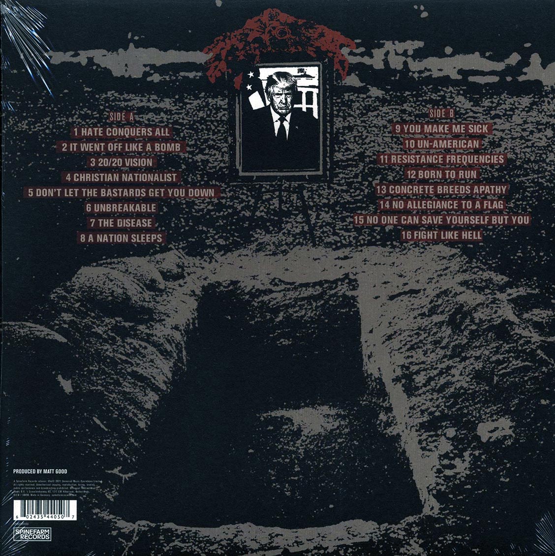 Anti-Flag - 20/20 Division vinyl LP back cover
