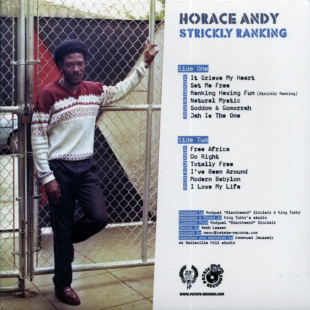 Horace Andy - Strickly Ranking: The Blackbeard Years 1977-80 vinyl LP back cover