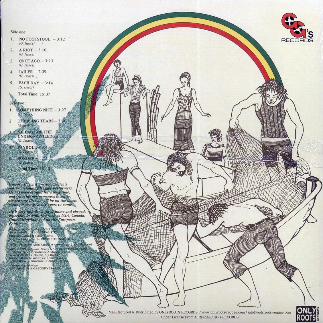Gregory Isaacs - Best Of Gregory Isaacs Volume 2 vinyl LP back cover