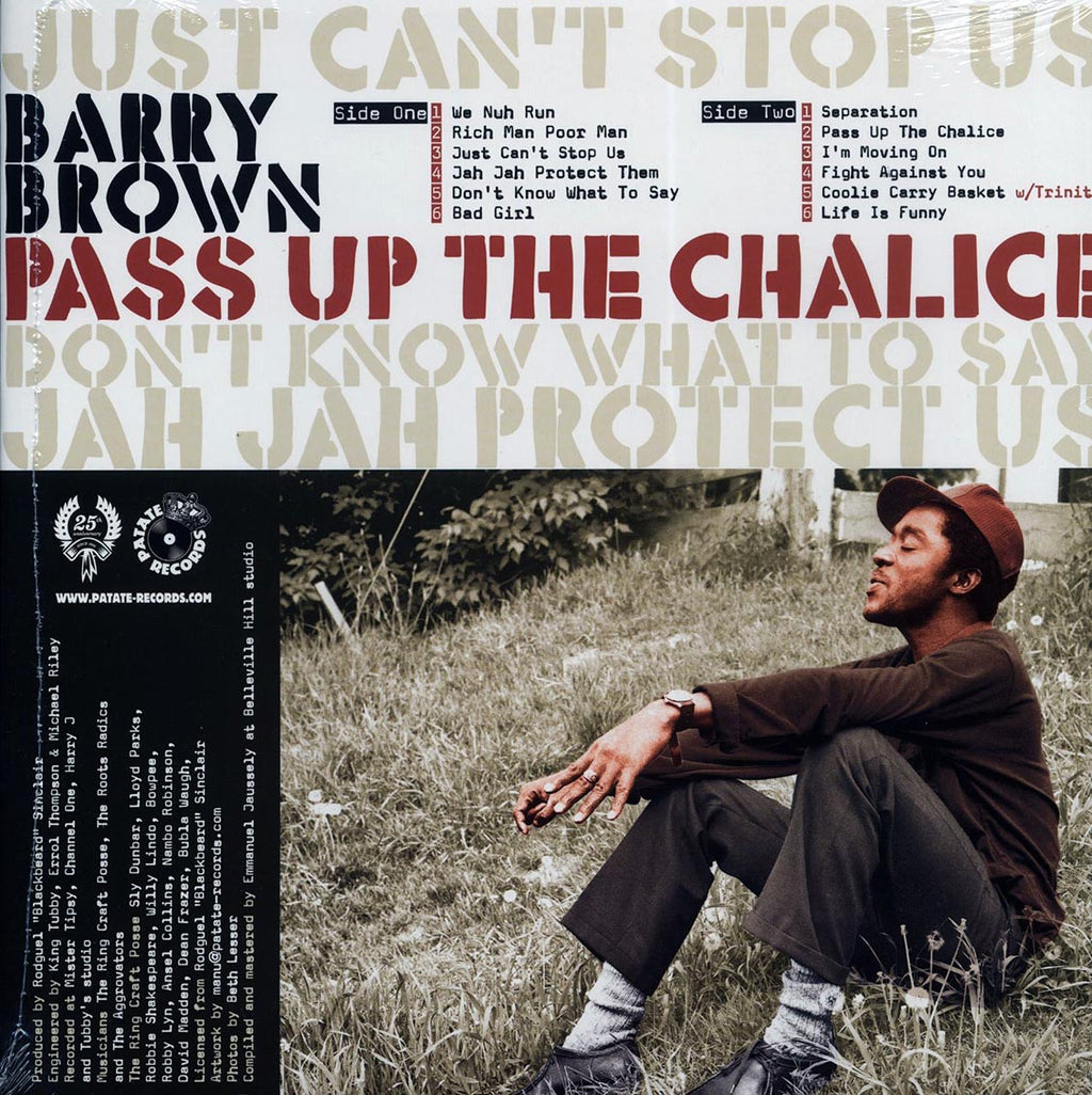 Barry Brown - Pass Up The Chalice: The Blackbeard Years 1978-1983 vinyl LP back cover