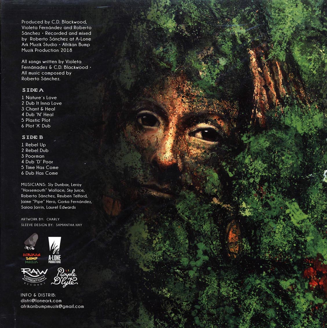 Purple D'Lyte - Nature's Love vinyl LP back cover