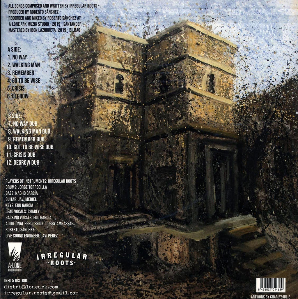Irregular Roots - Showcase vinyl LP back cover