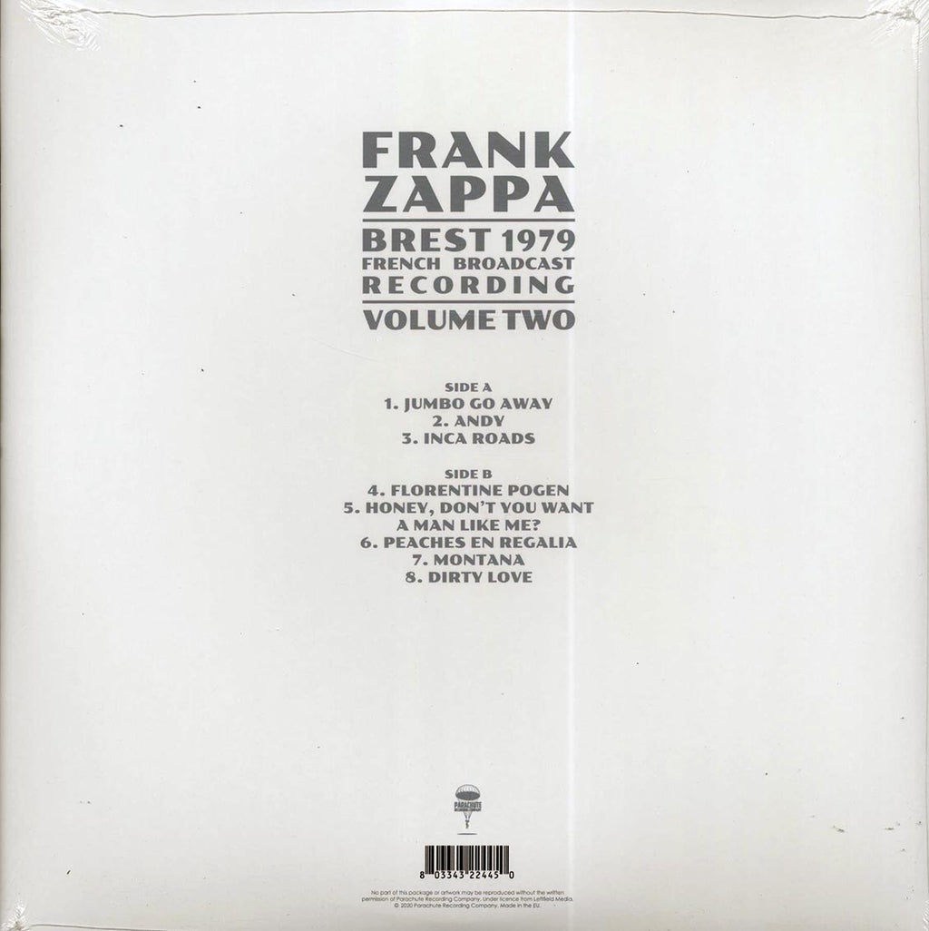 Frank Zappa - Brest 1979 Volume 2: French Broadcast Recording vinyl LP back cover