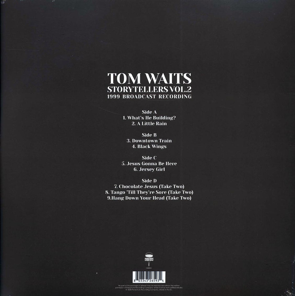 Tom Waits - Storytellers Volume 2: 1999 Broadcast Recording (ltd. ed.) (2xLP) vinyl LP back cover