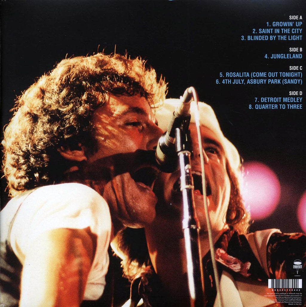 Bruce Springsteen - The Gap Year Broadcast Volume 2: Live In Cleveland 7th April 1976 (2xLP) vinyl LP back cover