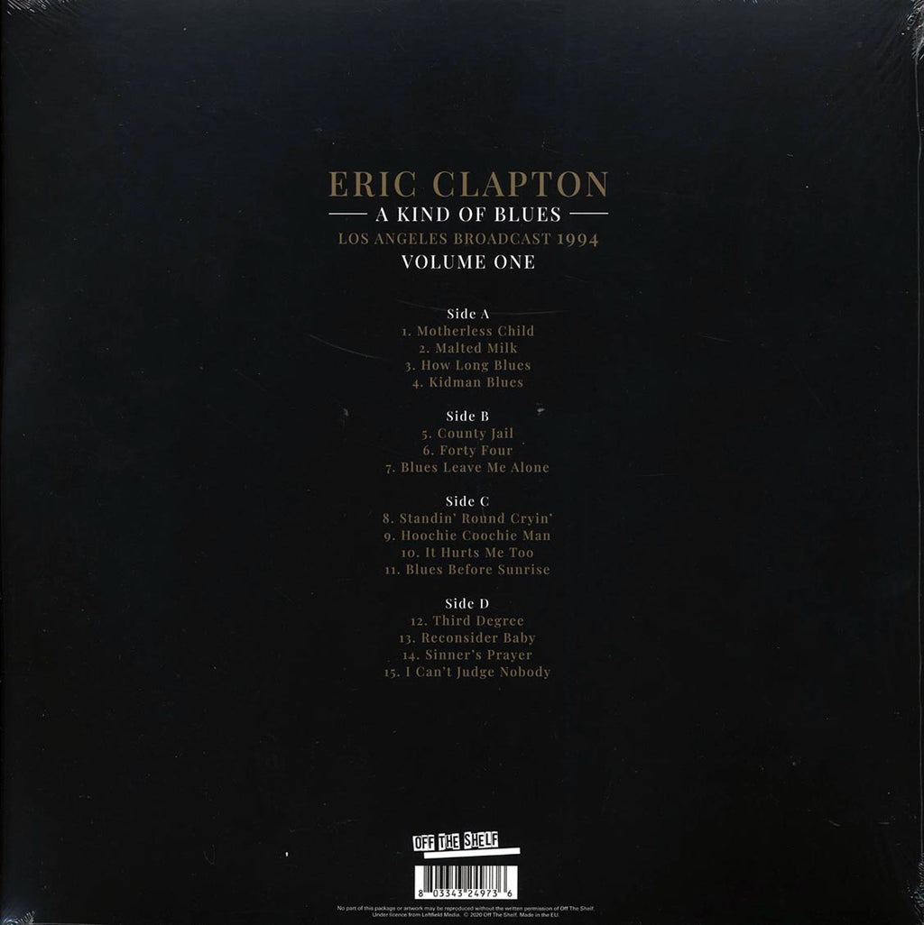 Eric Clapton - A Kind Of Blues Volume 1: Los Angeles Broadcast 1994 (2xLP) vinyl LP back cover