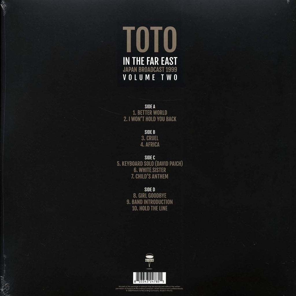 Toto - In The Far East Volume 2: Japan Broadcast 1999 (2xLP) vinyl LP back cover