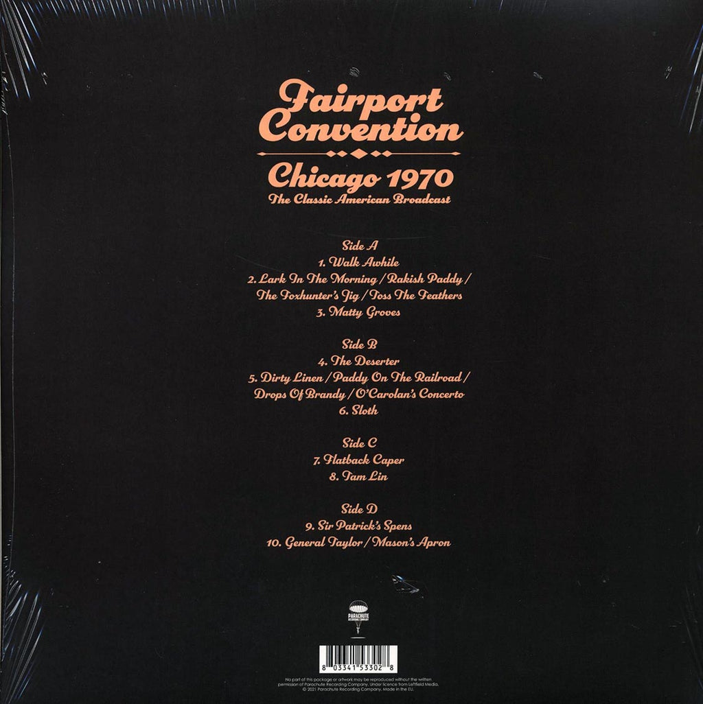 Fairport Convention - Chicago 1970: The Classic American Broadcast (2xLP) vinyl LP back cover