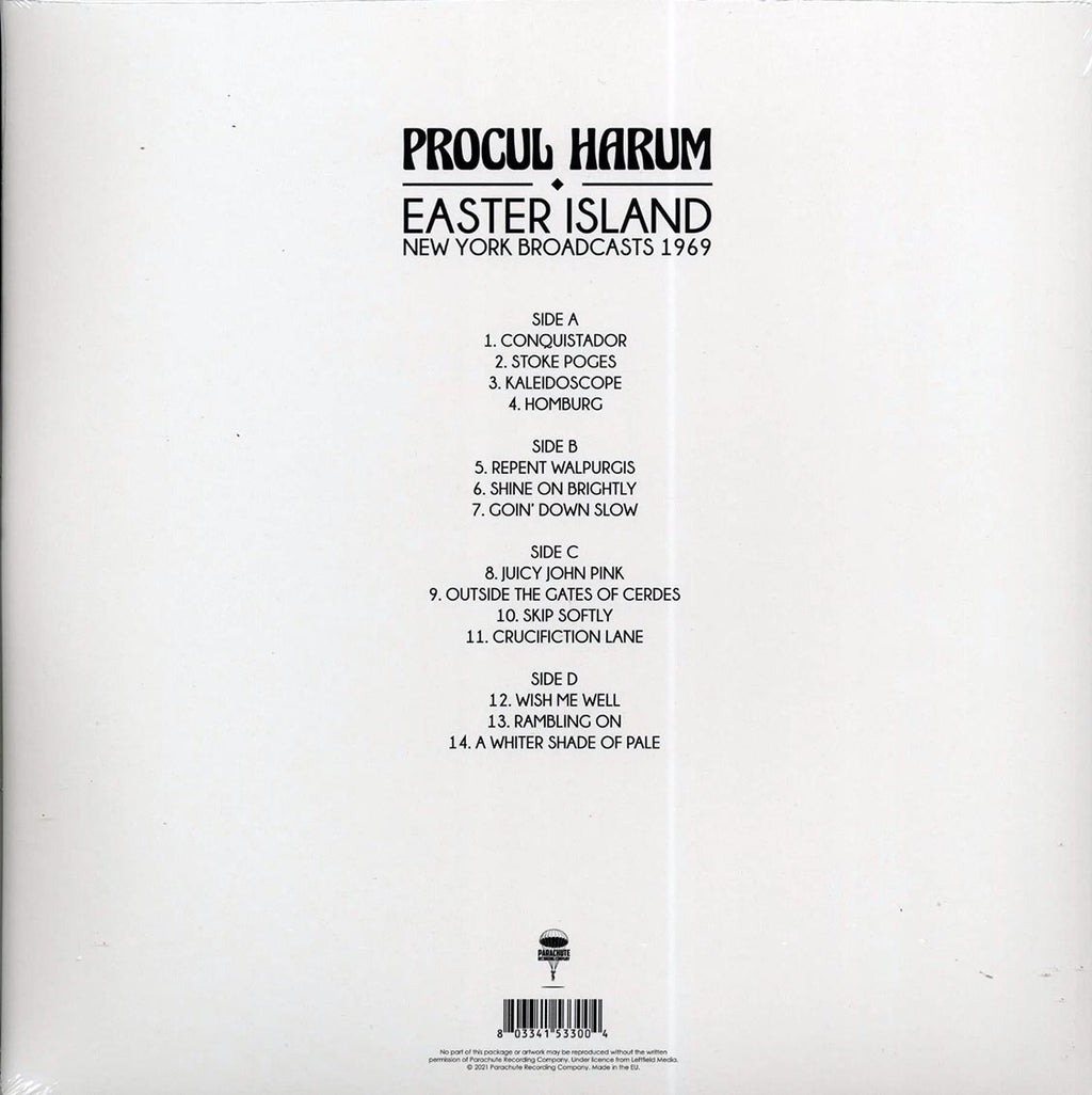 Procol Harum - Easter Island: New York Broadcasts 1969 (2xLP) vinyl LP back cover