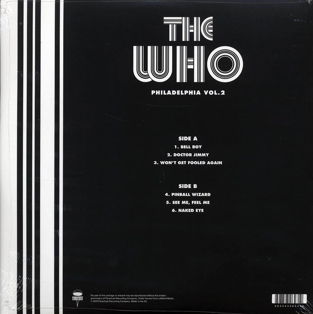 The Who - Philadelphia Volume 2: 1973 Broadcast Quadrophenia Tour vinyl LP back cover