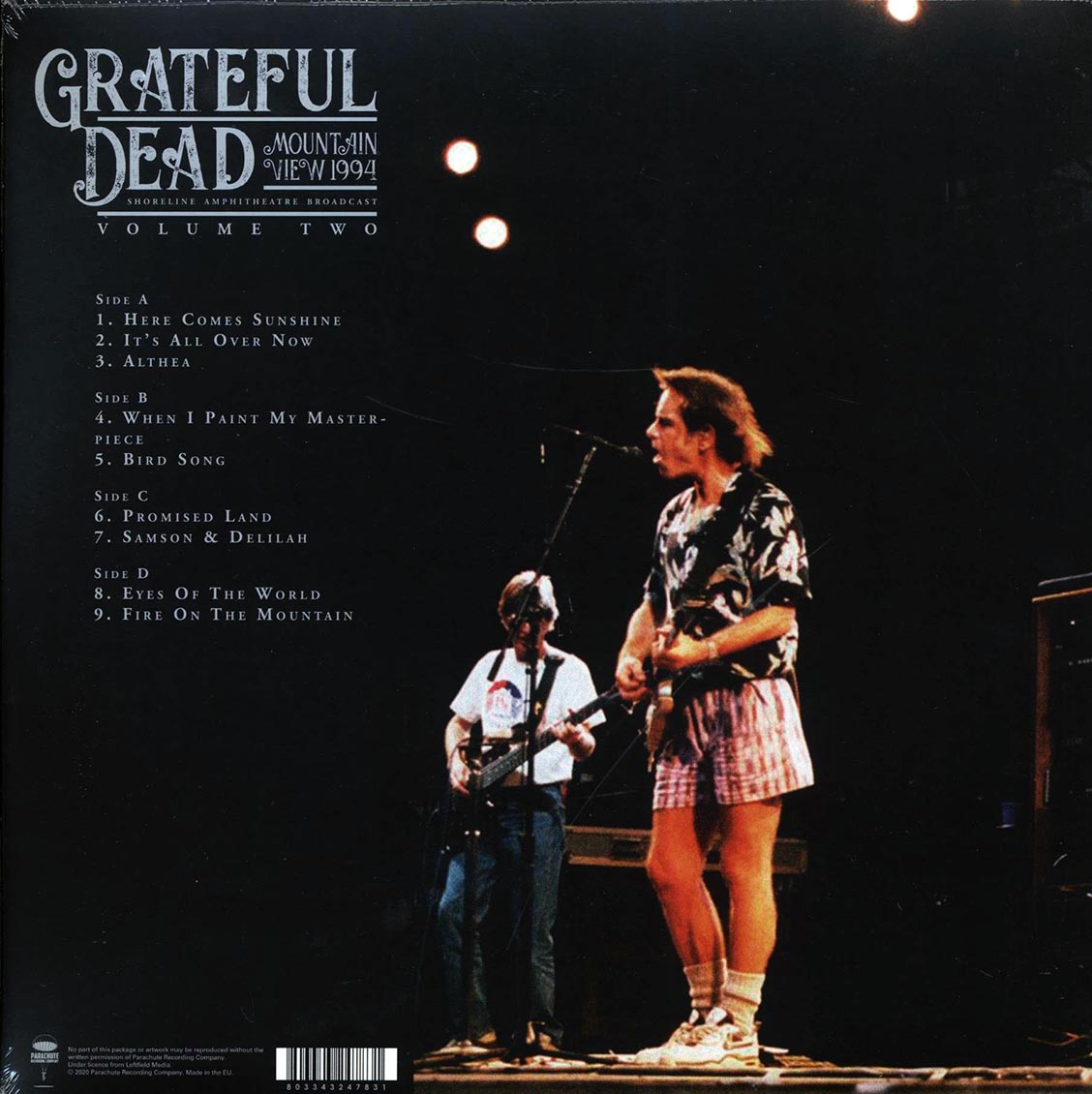 Grateful Dead - Mountain View 1994 Volume 2: Shoreline Amphitheatre Broadcast (2xLP) vinyl LP back cover