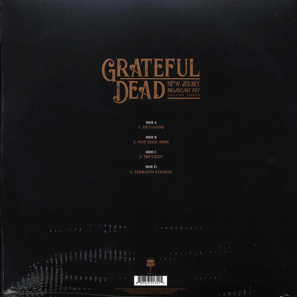 Grateful Dead - New Jersey Broadcast 1977 Volume 3 (2xLP) vinyl LP back cover