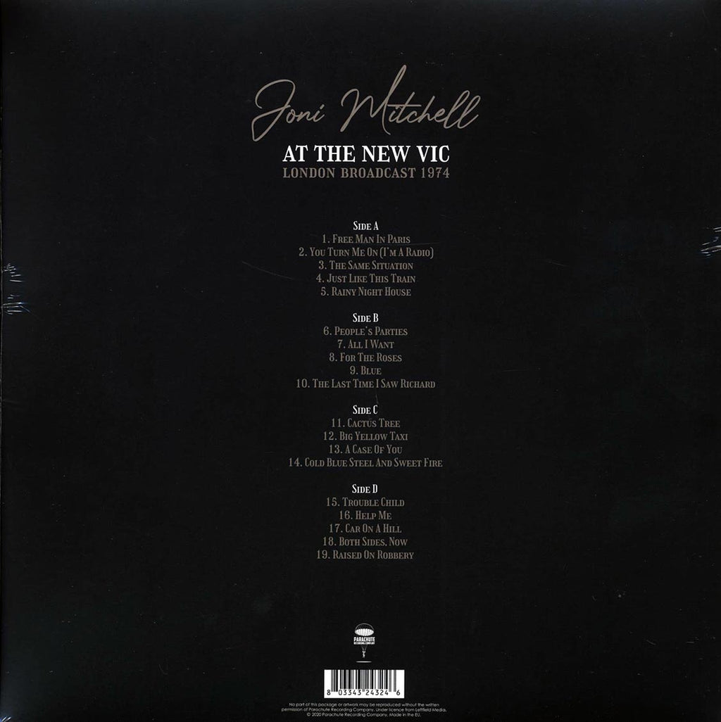 Joni Mitchell - At The New Vic: London Broadcast 1974 (2xLP) vinyl LP back cover