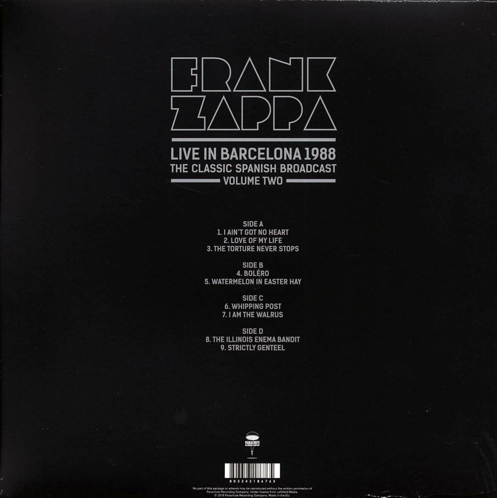 Frank Zappa - Live In Barcelona 1988 Volume 2: The Classic Spanish Broadcast (2xLP) (red vinyl) vinyl LP back cover