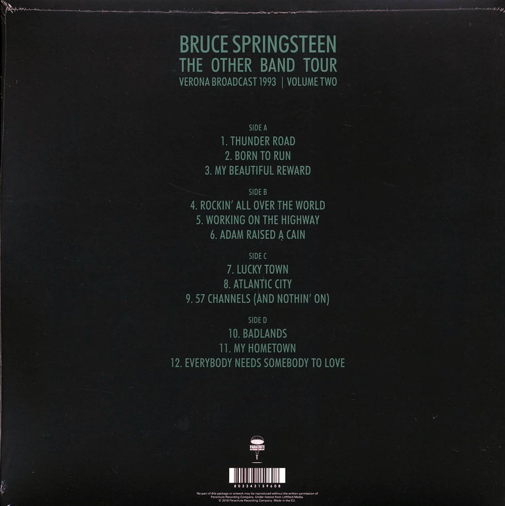Bruce Springsteen - The Other Band Tour Volume 2: Verona Broadcast 1993 (2xLP) vinyl LP back cover