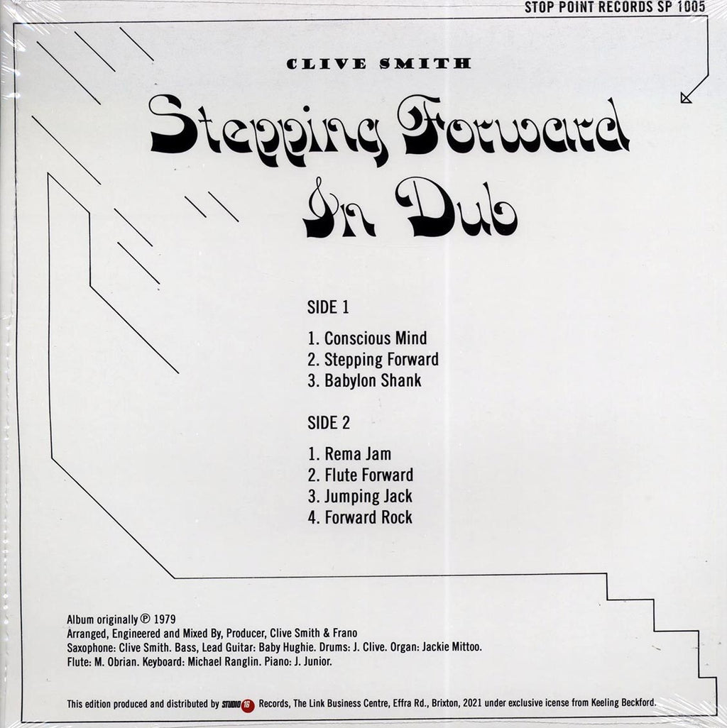 Clive Smith - Stepping Forward In Dub vinyl LP back cover