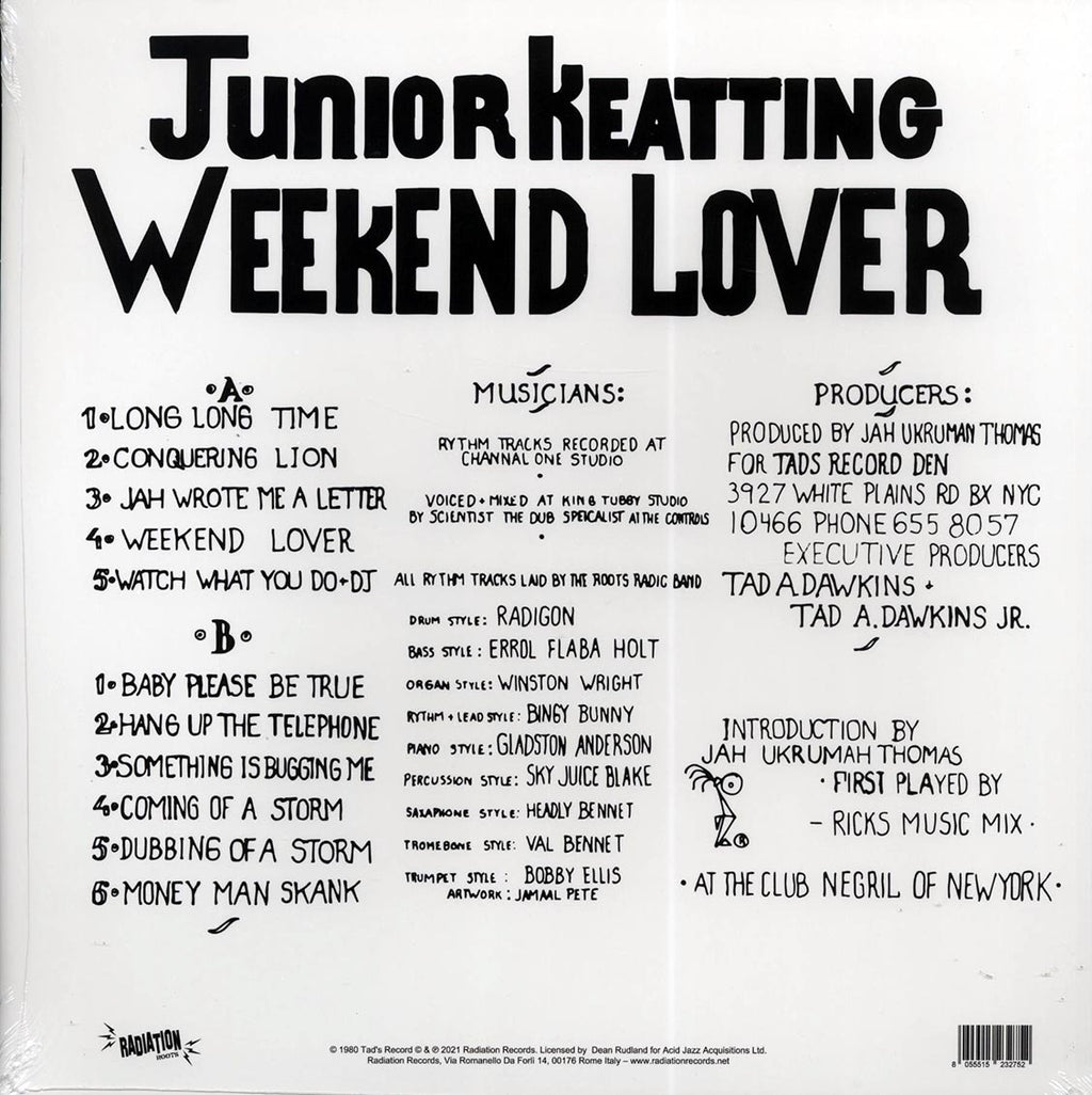 Jr. Keating - Weekend Lover vinyl LP back cover