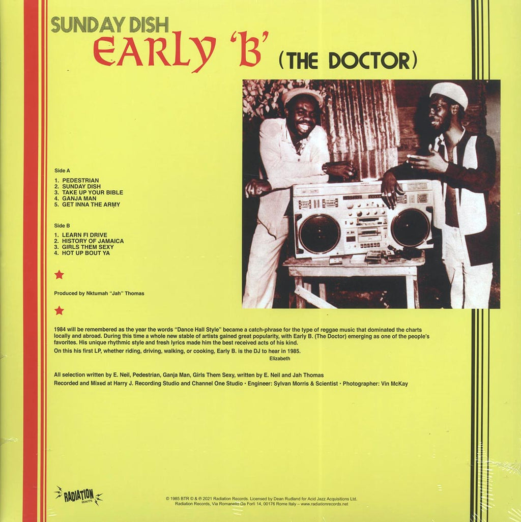 Early B - Sunday Dish vinyl LP back cover