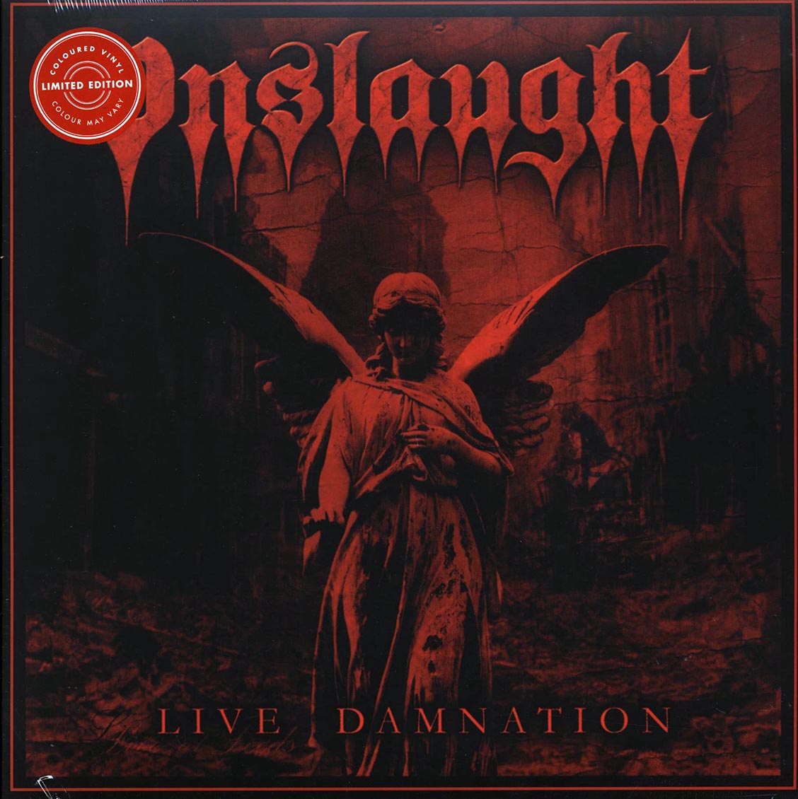 Onslaught - Live Damnation (ltd. ed.) (clear vinyl) vinyl LP front cover