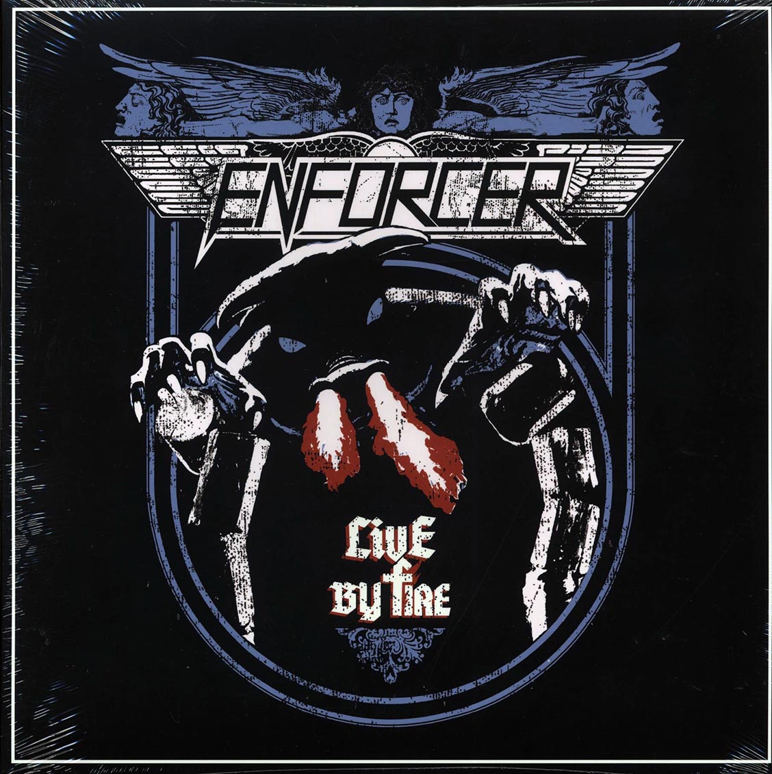 Enforcer - Live By Fire (ltd. ed.) (splatter vinyl) vinyl LP front cover