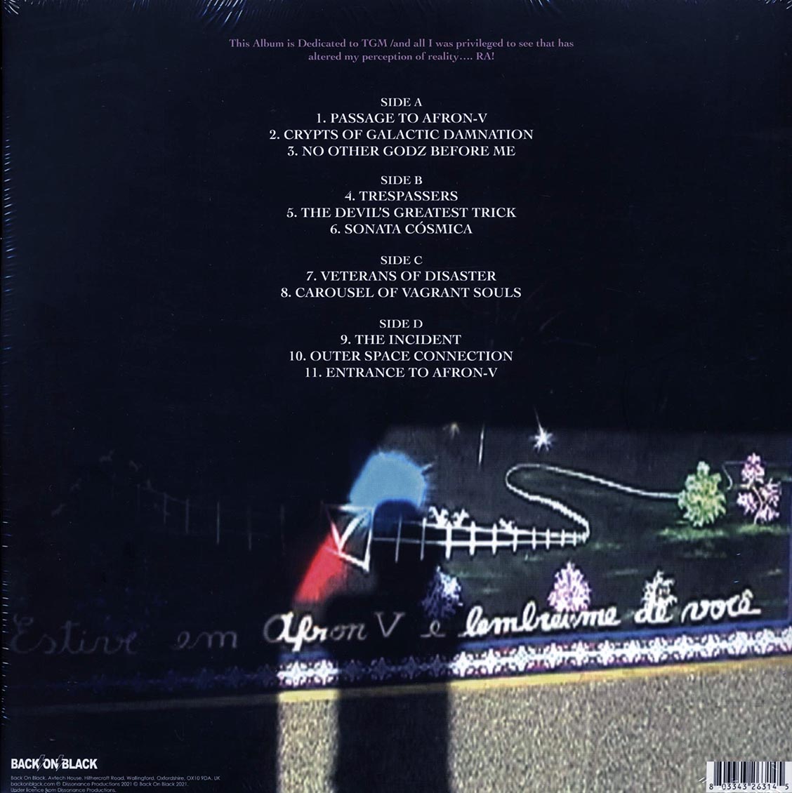 Agent Steel - No Other Godz Before Me (2xLP) vinyl LP back cover