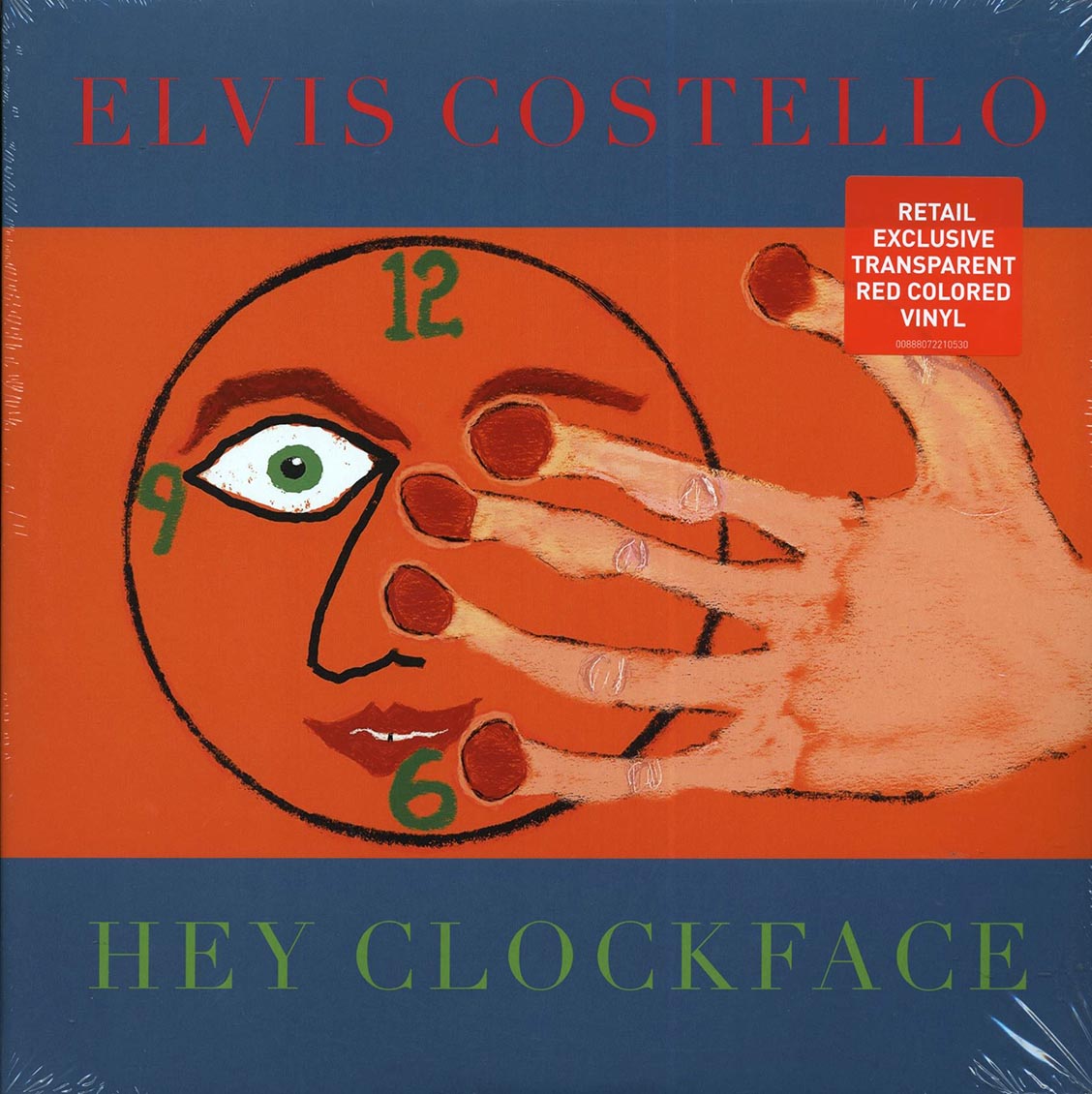 Elvis Costello - Hey Clockface (ltd. ed.) (2xLP) (red vinyl) vinyl LP front cover