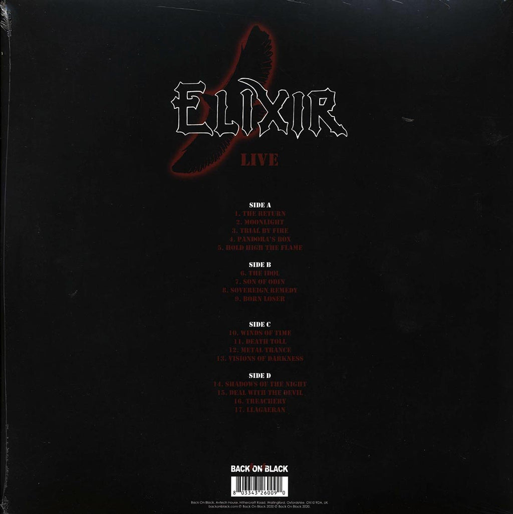 Elixir - Live (2xLP) vinyl LP back cover
