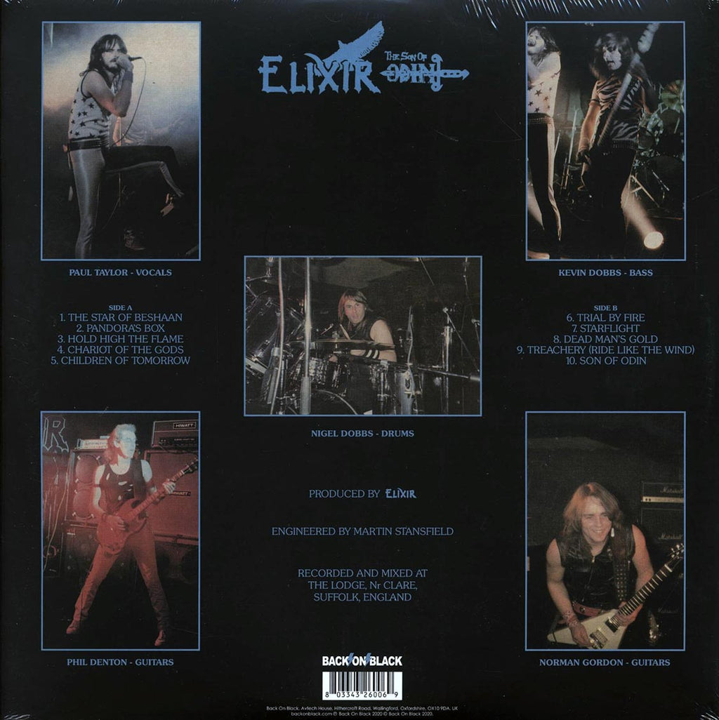 Elixir - The Son Of Odin (ltd. ed.) (red vinyl) vinyl LP back cover