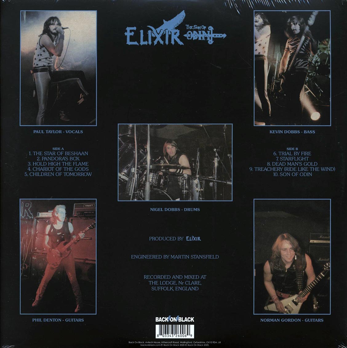 Elixir - The Son Of Odin (ltd. ed.) (red vinyl) vinyl LP back cover