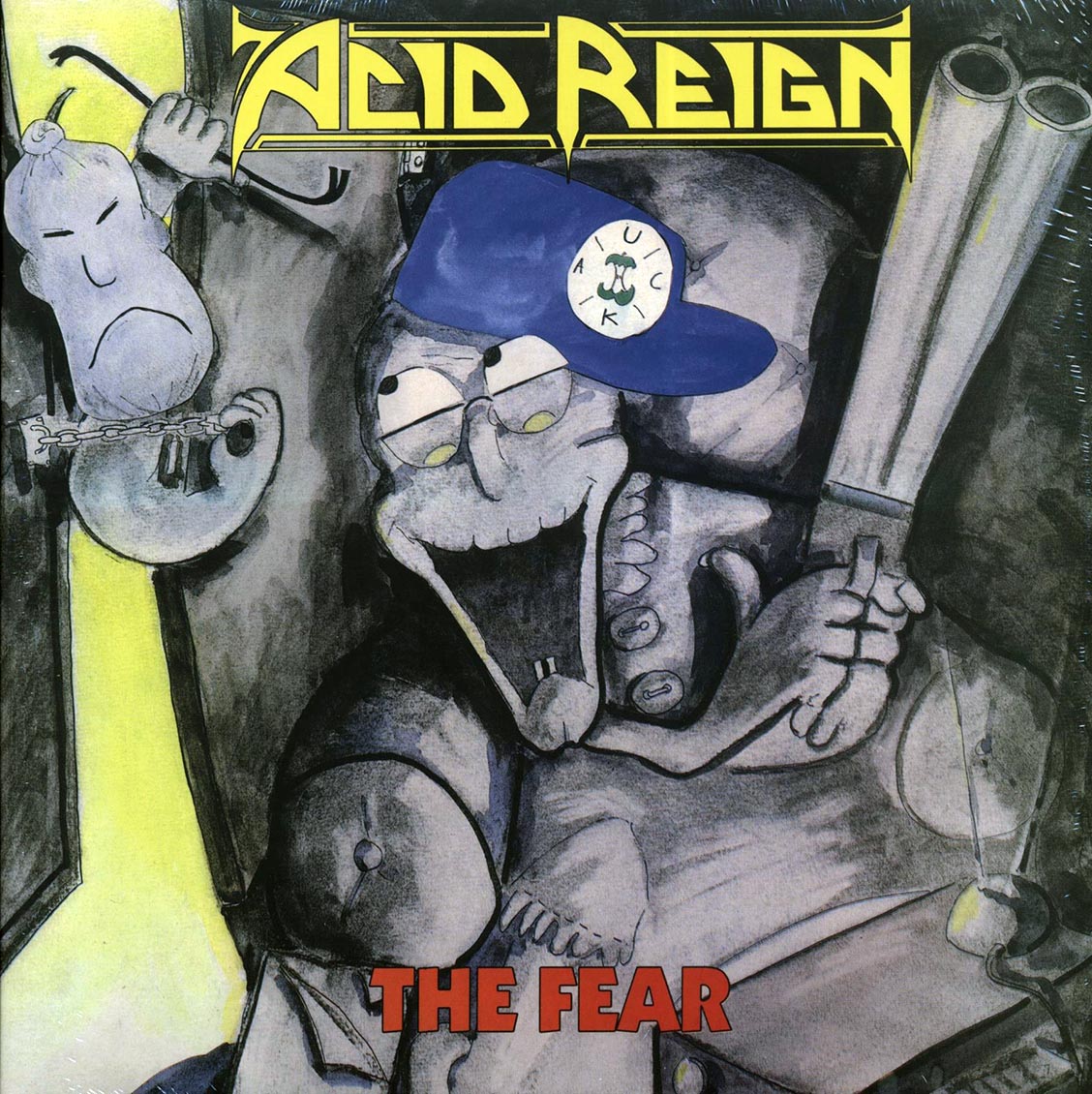 Acid Reign - The Fear (yellow vinyl) (remastered) vinyl LP front cover