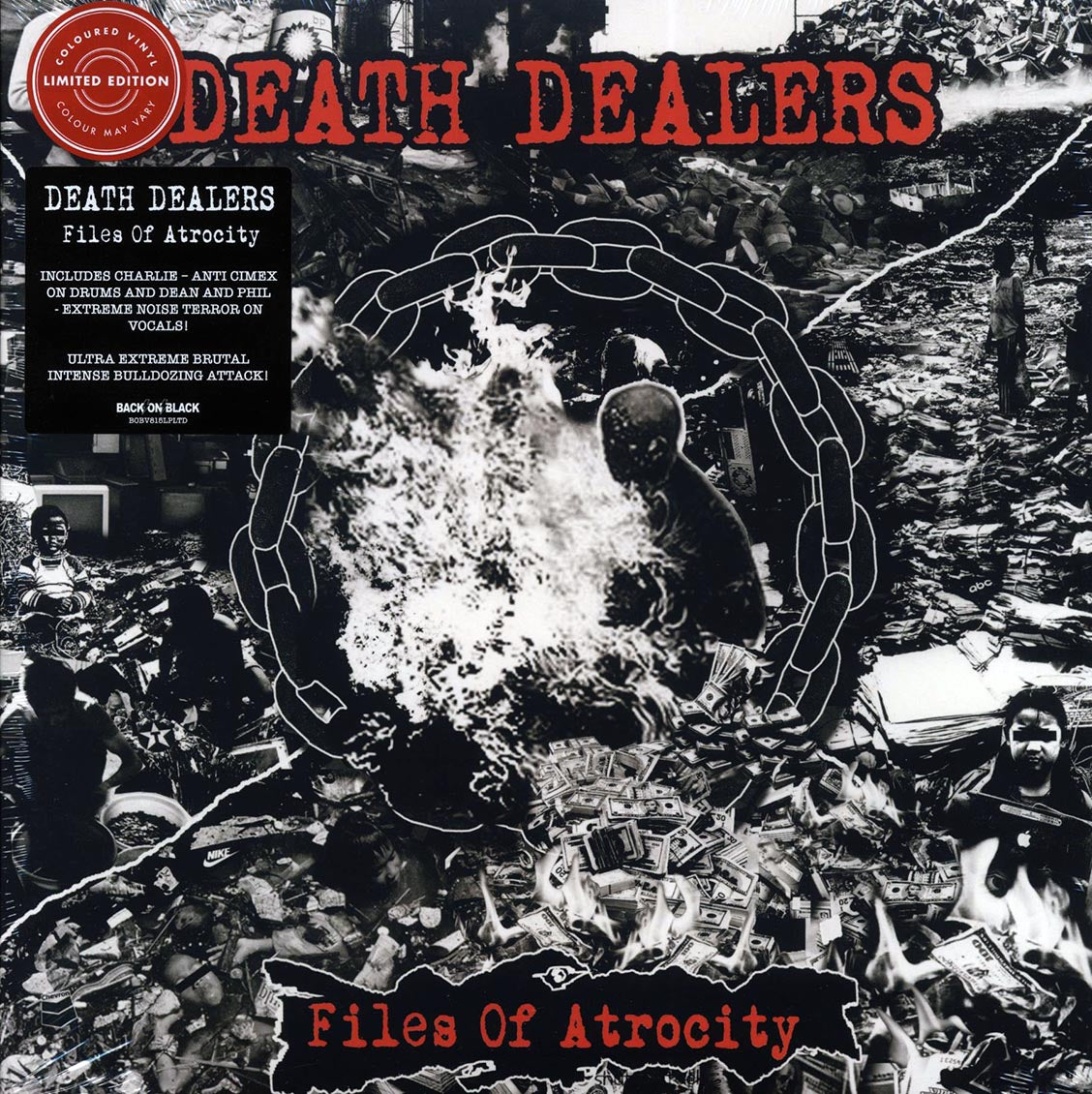 Death Dealers - Files Of Atrocity (ltd. ed.) (red vinyl) vinyl LP front cover