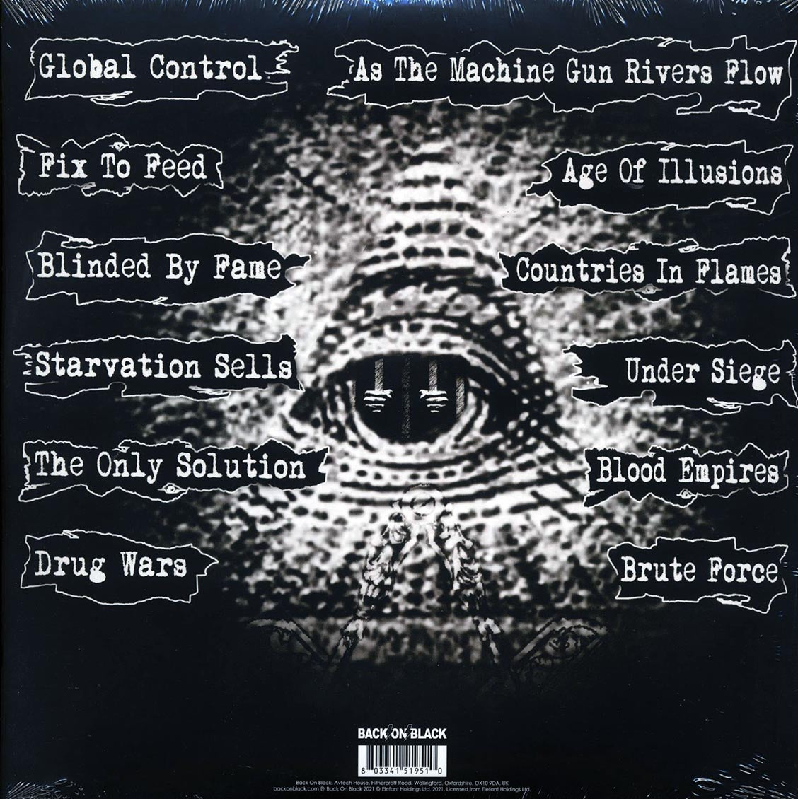 Death Dealers - Files Of Atrocity (ltd. ed.) (red vinyl) vinyl LP back cover