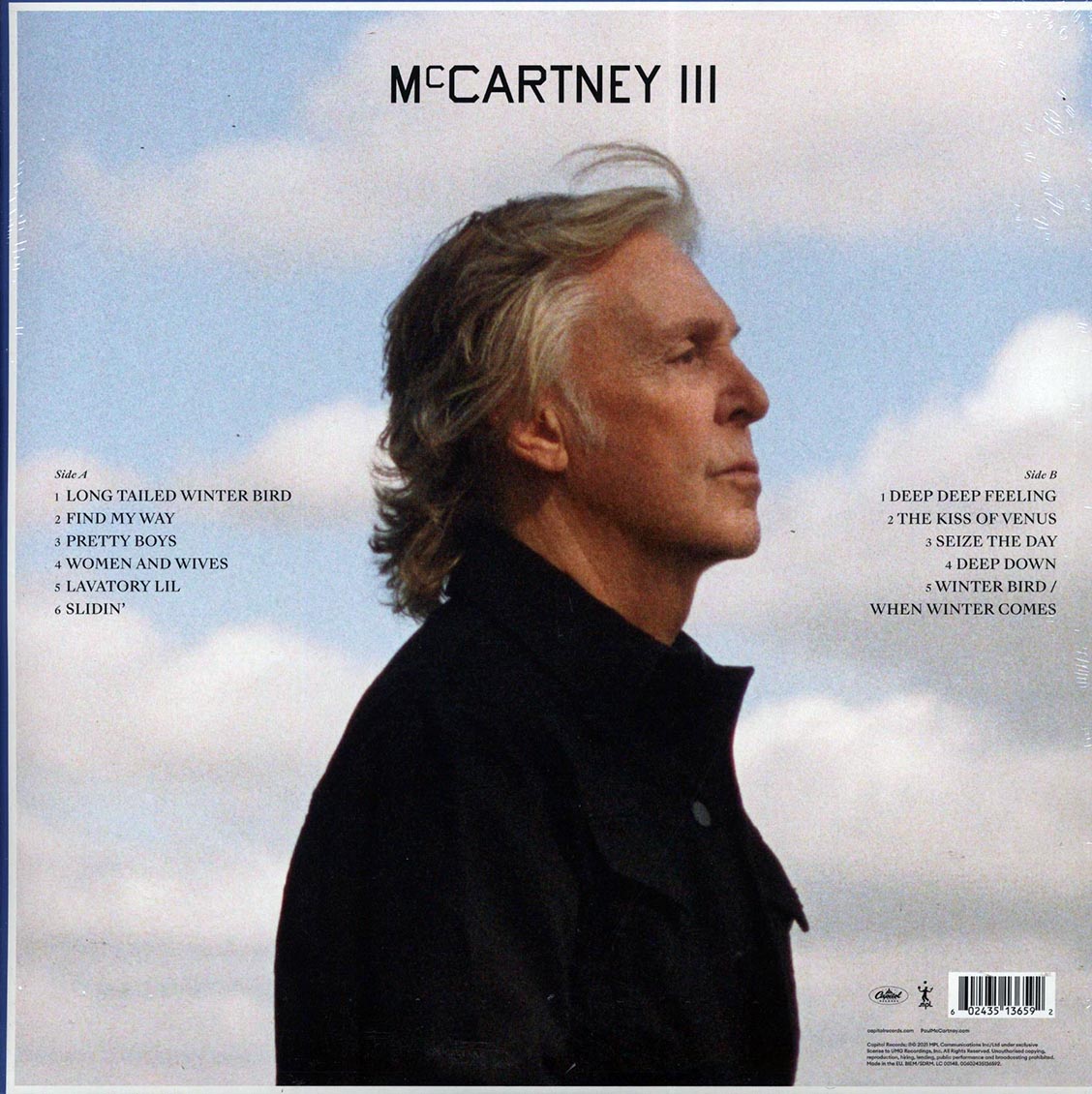 Paul McCartney - McCartney III vinyl LP back cover